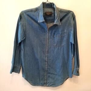 Vintage Shacket 1990's Denim Lightweight Casual Shirt Jacket Lightweight Size M